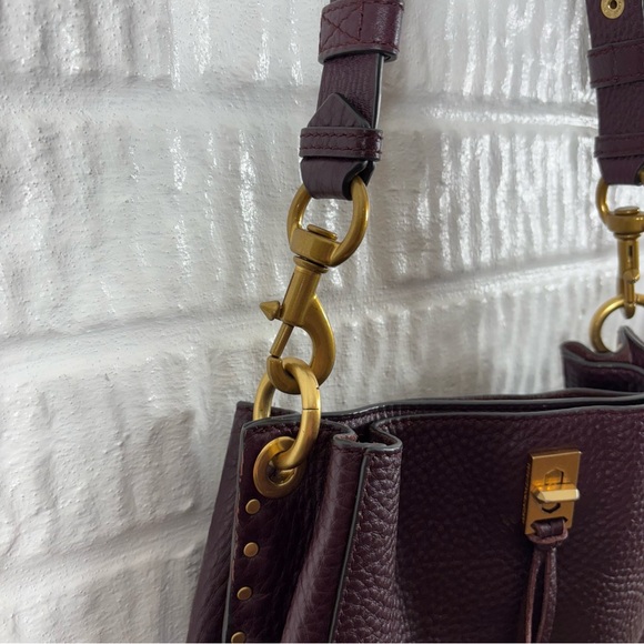 Rebecca Minkoff Darren Shoulder Bag Malbec Dust Bag - Picture 4 of 14